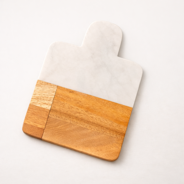 Elegant-Two-Tone-Chopping-Board-White-Marble Elegant Two-Tone Chopping Board White Marble
