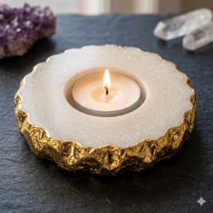 Luxurious-Round-White Marble-T-Light-Candle-Holder Luxurious Round White Marble T-Light Candle Holder