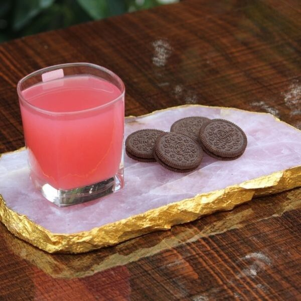 18 Rose Quartz Cheese Platter