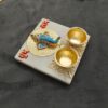 Decorative Haldi Kumkum Holder Pooja Platter 4x4