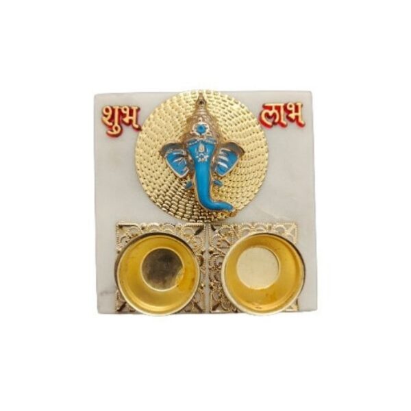 Decorative Haldi Kumkum Holder Pooja Platter 4x4