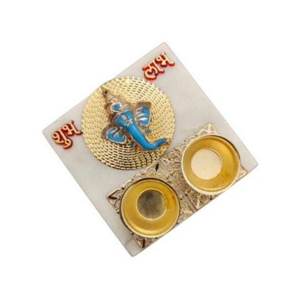 Decorative Haldi Kumkum Holder Pooja Platter 4x4