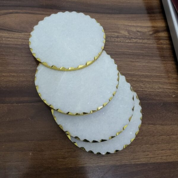 29 Marble Coaster Gold Foil Edge
