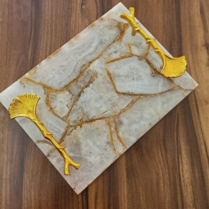 Marble Platter With Mother of Pearl Inlay Design