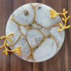 Marble Platter With Mother of Pearl Inlay Design