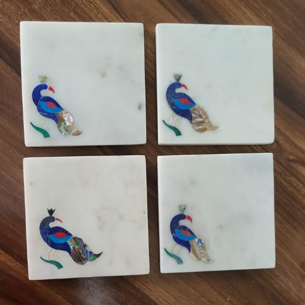 57 Marble Platter With Mother of Pearl Inlay Design