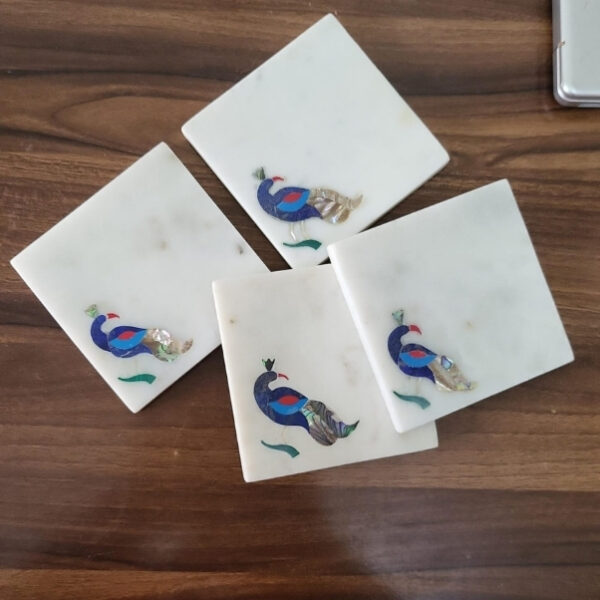 58 Marble Platter With Mother of Pearl Inlay Design