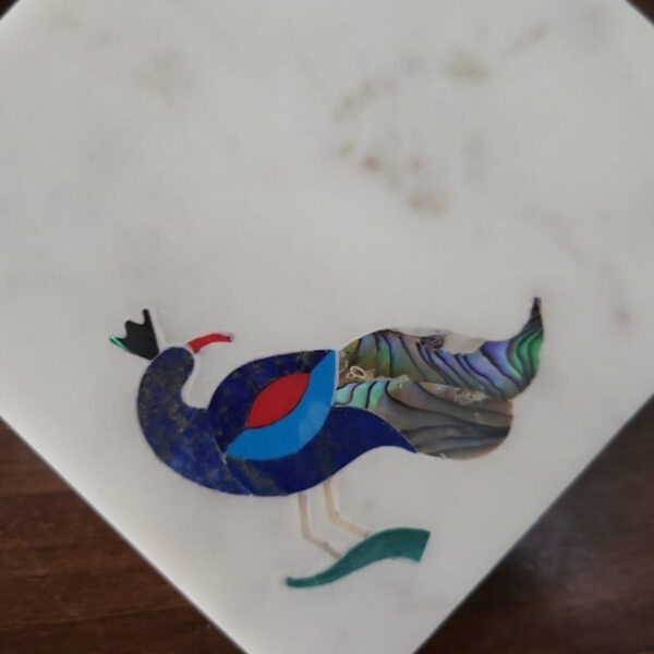 59 Marble Platter With Mother of Pearl Inlay Design