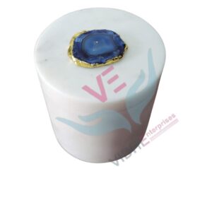 Marble Jar Container With Agate Stone 4