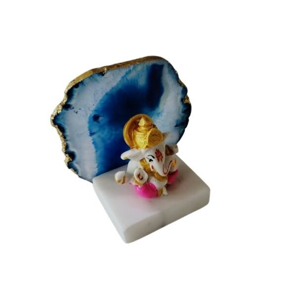 76 Marble Piler Candle Holder with Agate stone