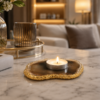Agate Candle Holder With Gold edges Agate Candle Holder With Gold edges