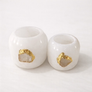Alabaster-Candle-Holder-With-Agate-Stone