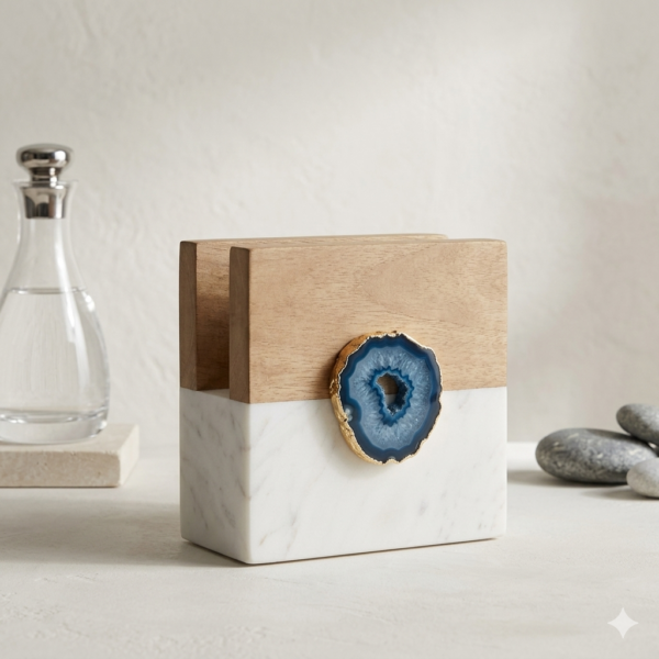 Elegant-Two-Tone-Napkin-Holder-Marble-1 Elegant Two-Tone Napkin Holder Marble