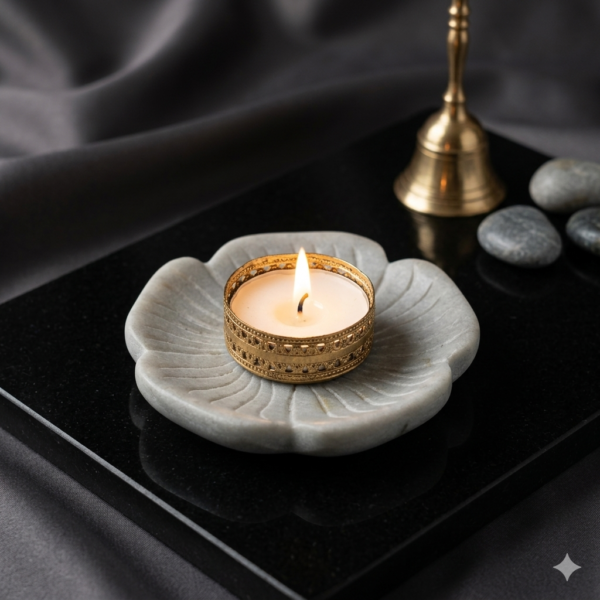 Floral-marble-tea-light-candle-holder-4-1 Floral marble Tea Light Candle Holder 4