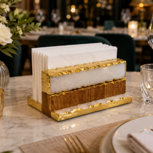 Luxurious Marble and Agate Napkin Holder Luxurious Marble and Agate Napkin Holder