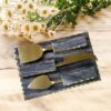Grey Marble Platter With Cheese Knife Set of 3