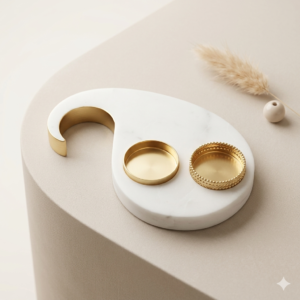 Marble candle t-light holder