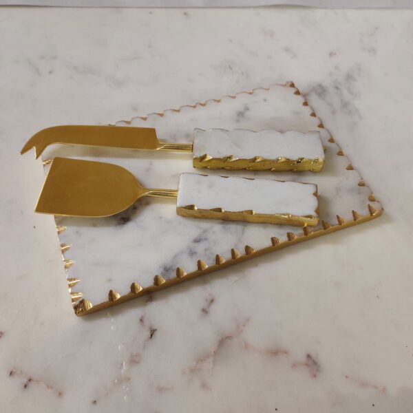 WhatsApp Image 2023-12-12 at 23.11.45 (1) Marble Platter With Cheese Knife Set 9x6 Inches