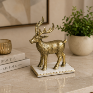 Handcrafted Brass Metal Deer Figurine