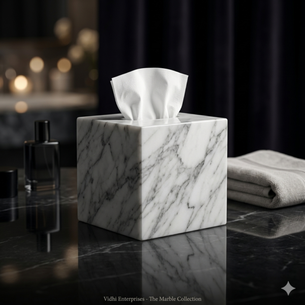 Marble-Tissue-Holder-1 White Marble Tissue Holder