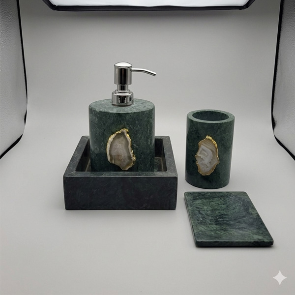 6-1 Green Marble Soap Dispenser