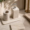 Beige Marble Bathroom Accessories set-1 Beige Marble Bathroom Accessories set