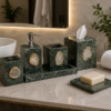 Green Marble Bathroom Accessories-2 Green Marble Bathroom Accessories
