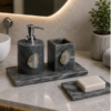 Grey Marble Bathroom Accessories set Grey Marble Bathroom Accessories set