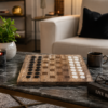 Classic Wooden Checker Board Game Set Classic Wooden Checker Board Game Set