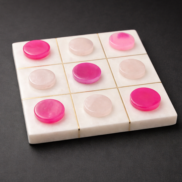 Colour-games-1 Luxury Marble Tic Tac Toe Set