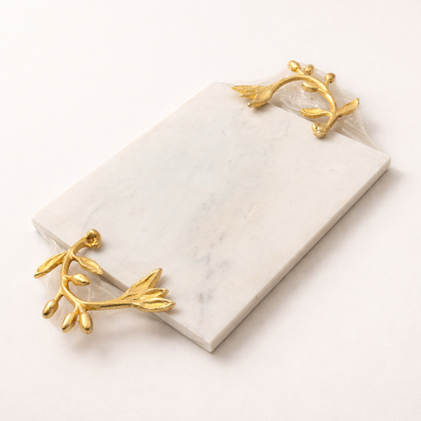 Marble-serving-tray-2 Marble Serving Tray with Gold Leaf Handles