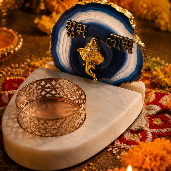 Divine-Agate-Marble-Ganesha-Tealight-Holder Divine Agate Marble Ganesha Tealight Holder