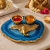 Ganesha Agate Haldi Kumkum Platter Ganesha Agate Haldi Kumkum Platter