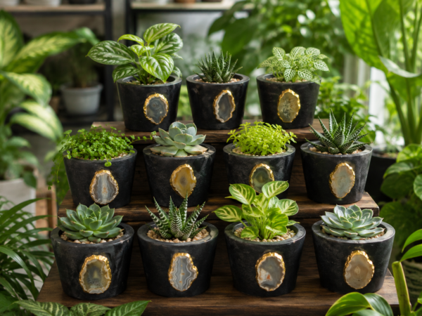 Premium Black Vase Plant Indoor