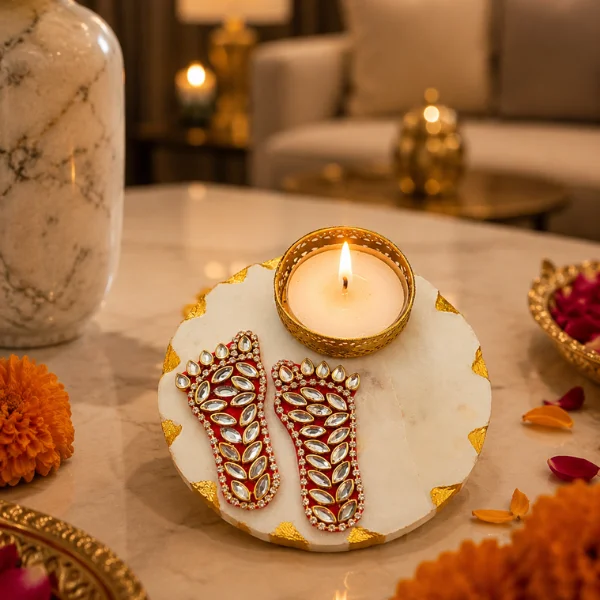 Laxmi Charan Paduka Marble Plate About Us